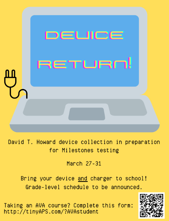  Student device return information flyer